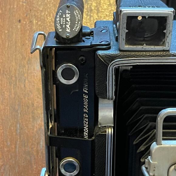 VTG Graflex Crown Graphic 4x5 Large Format Camera With Graflex Optar 135mm Lens - Picture 6 of 12